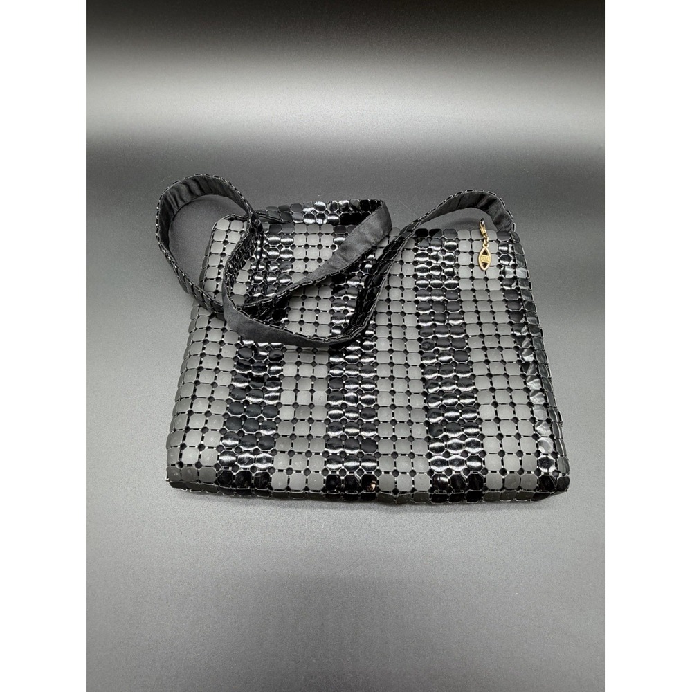 Vintage Marlo Handbags & Accessories Black Mosaic Tile Shoulder Bag Retro